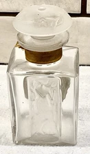 Vtg McBrady's Ideal Perfume bottle glass original label J E McBrady