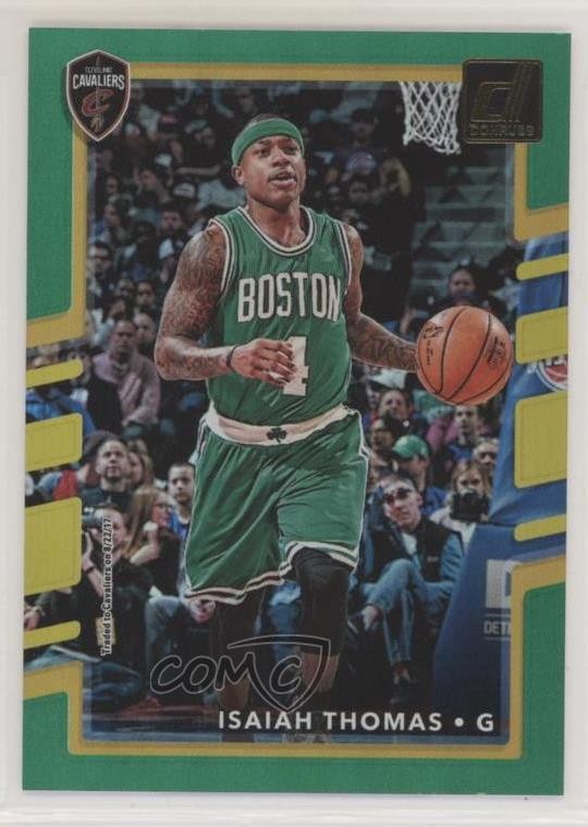 2017-18 Panini Donruss Holo Green & Yellow Laser Isaiah Thomas #9 0b0