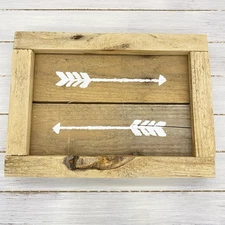 Painted Arrows Art on Upcycled Wood