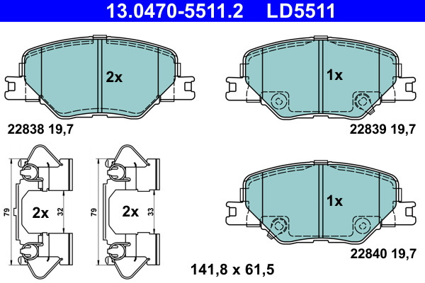 ATE BremsbeläGe BremsklöTze Vorne FüR Opel Insignia B Caravan Z18 2.0 Cdti-image