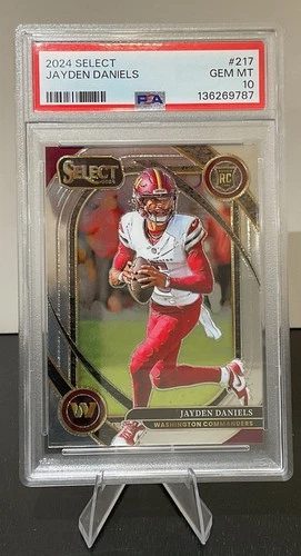 2024 PANINI SELECT #217 JAYDEN DANIELS ROOKIE RC PSA 10