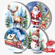 Snowman Stove Burner Covers Set of 4 - 8" & 10" Decorative Kitchen Decor