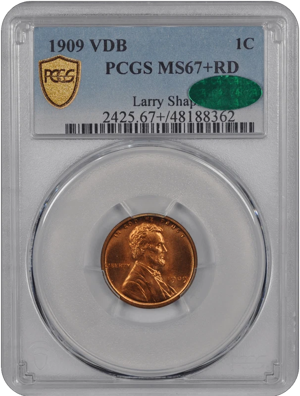 1909 VDB Lincoln PCGS CAC RD 67+