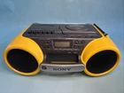 New ListingVintage SONY CFD-980 Sports Yellow Boombox CD Cassette - WORKS SEE VIDEO