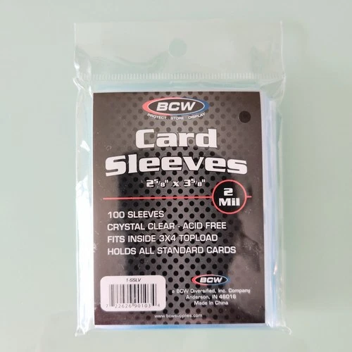 BCW Clear Penny Card Sleeves Pack of 100 Trading TCG Sports Standard Soft Sleeve