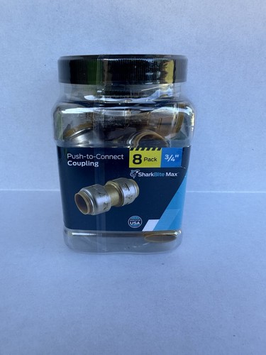 SharkBite Max Push-to-Connect Coupling, 3/4", Pack of 8 *FREE SHIPPING*
