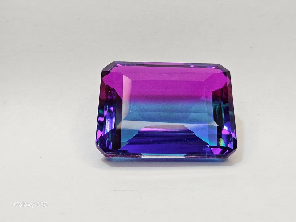 Awesome Tourmaline Emerald Cut 115-117 Ct Bi-colour Loose EGL Certified Gemstone - Image 2 of 4