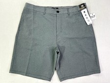 Hurley Phantom Mens Size 38 Grey Stripe Golf Chino Shorts Surf BoardShorts New