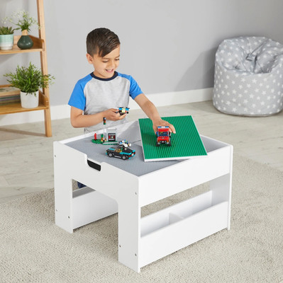 Build-It Build 'N' Store Holz Aufbewahrung Bodenplatte Tisch Bausteine NEU