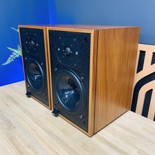 B&W Bowers & Wilkins DM12 Vintage Bookshelf Speakers Pair Hi-Fi Stereo