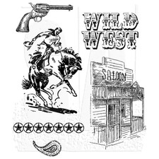 Tim Holtz Stampers Anonymous Wild West Stamp Set