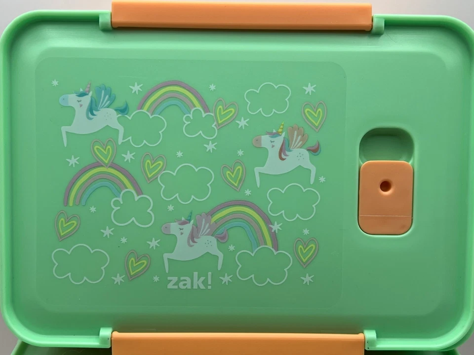 Unicornios Zak Designs con caja Bento dividida, 3 unidades, usados en excelente estado Foto 2 de 4