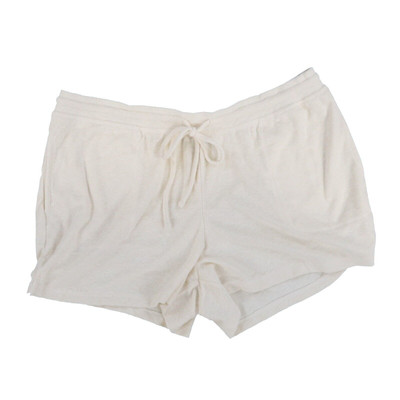 Alfani Womens Terry Cloth Shorts Lounge Pajama Casual Ivory Xl