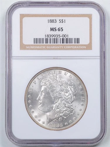 1883 Dbl 1-83, 8 in Denticles $1 Morgan Silver Dollar MS65 NGC 1839935-001 VAM-4