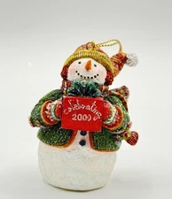 Adorable Lang and Wise Susan Winget Snowman Christmas Ornament Celebrating 2000