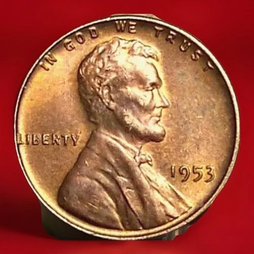 1953-P AU+ RB US Lincoln Wheat Cent Penny FAST SHIPPING
