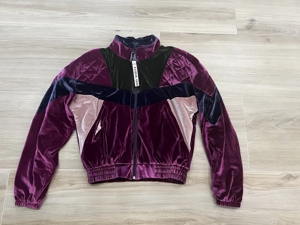 Agua Bendita Keri Velvet Streetwear Zip Jacket Love Affair Collection Medium - Image 4 of 4