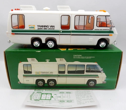 VINTAGE 1978 HESS GAS STATION PERSONNEL TRAINING VAN WITH ORIGINAL BOX, WORKS