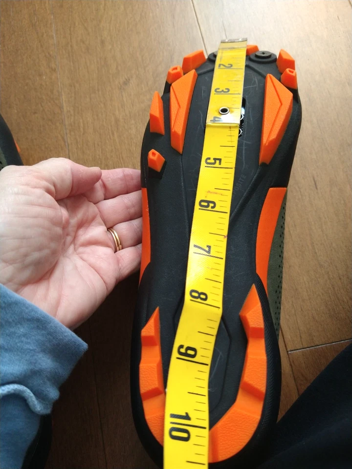 Fizik X5 Terra Gamuza Para hombres MTB Bicicleta Zapatos Verde/Naranja USM 8 1/4 Foto 3 de 4