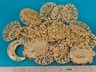 Vintage Gold Tone Brooch Lot - Costume Jewelry