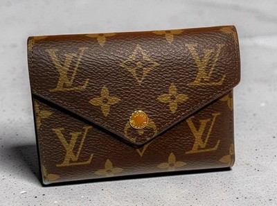 Louis Vuitton Monogram Portefeuille Victorine Brown Tri Fold Wallet-USA