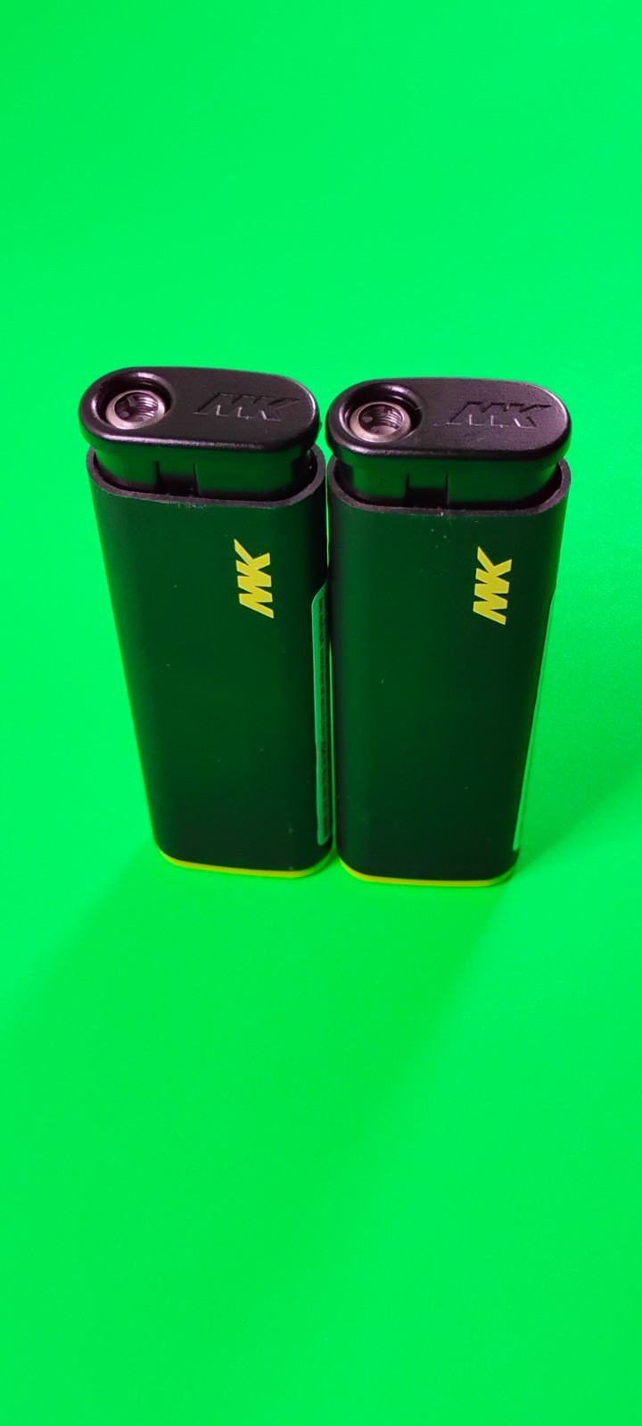 MK JET Torch Lighter, Modern Rubber Grip, Refillable (NEON - Yellow) 2pk