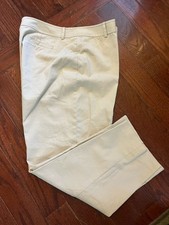 TALBOTS STRETCH Women's Tapered Leg Linen Blend Ankle Pants Sz. 14