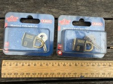 Image of 2 X ABUS Mechanical Marine Quality T84Mb/20Mm Black Rustproof Padlock New Stock