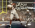NY GIANTS  PLAXICO BURRESS SIGNED AUTO 8x10 PHOTO WITH  SB 42 CHAMPS JSA WITNESS