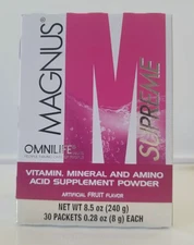 magnus supreme box with 30 packets 0.28 oz (8g) each free ship