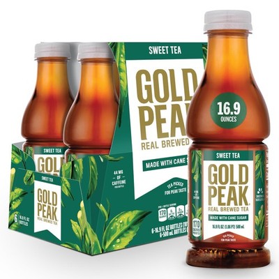 Gold Peak Tea, Sweet 16.9 fl oz, 6 Pack Fl Oz (Pack of 6) 