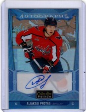 2024-25 O-Pee-Chee Platinum #BA-AP Aliaksei Protas Blue Rainbow Autographs
