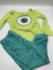 Monster  s Inc Disney Pixar Mike Wazowski 2 Piece PJ Pajama Set 5T Shirt Pants
