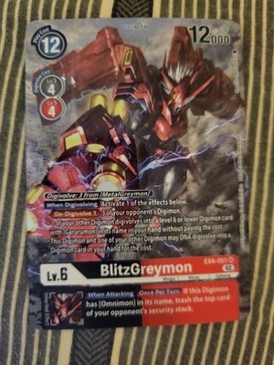 BlitzGreymon EX4-051 SR Alternate Art Digimon CCG NM