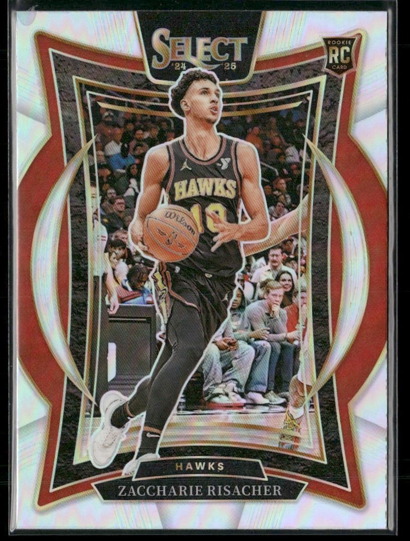 Zaccharie Risacher 2024-25 Panini Select Silver Prizm Rookie Atlanta Hawks #86