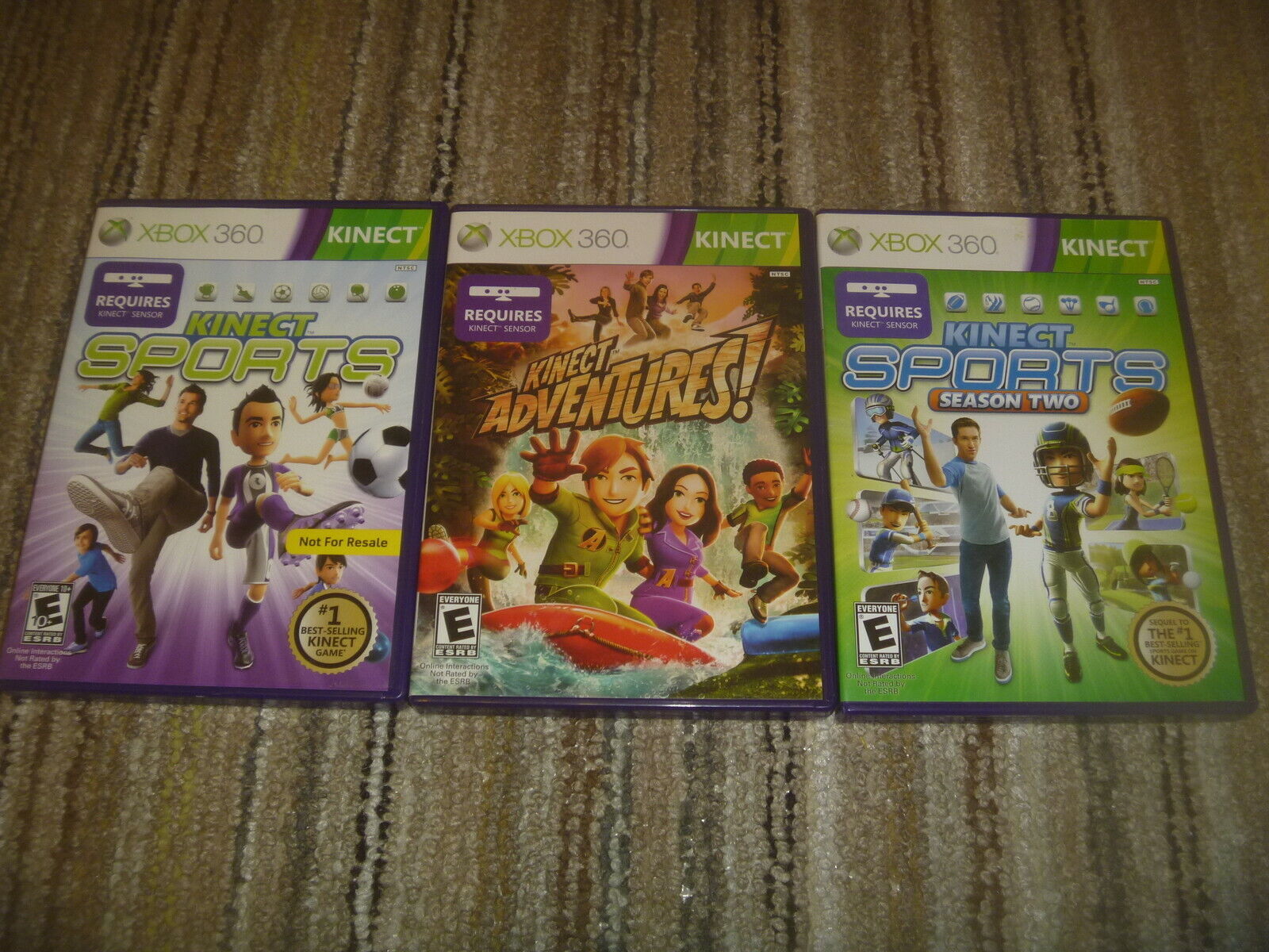 XBOX 360 4 Game LOT. Party In Motion, Your Shape, Kinect Adventures & Nat  Geo!!!