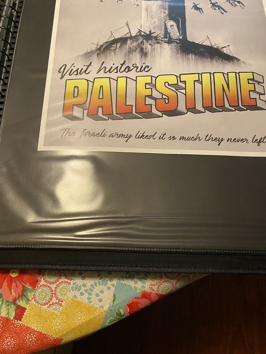 Banksy - Visit Historic Palestine Poster - Authentic With Banksy - Visit Historic Palestine Poster - Authentic With