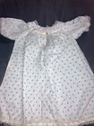 Vintage Cabbage Patch Kids/Doll Clothes - White/Blue Rosebud Preemie Gown  (138)