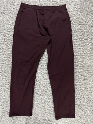 Public Rec Sweatpants Mens 36x30 Purple Straight Leg Comfort Pockets Elastic Red