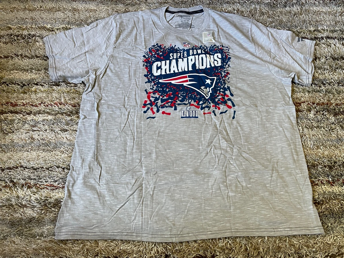 New England PATRIOTS NFL Super Bowl LIII Champions Locker Room T Shirt Mens 3XL