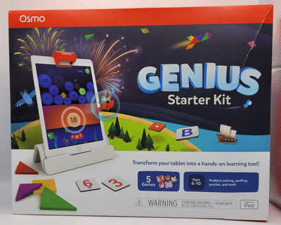 Osmo - Genius Starter Kit for iPad & iPhone - 5 Learning Games - Ages 6-10