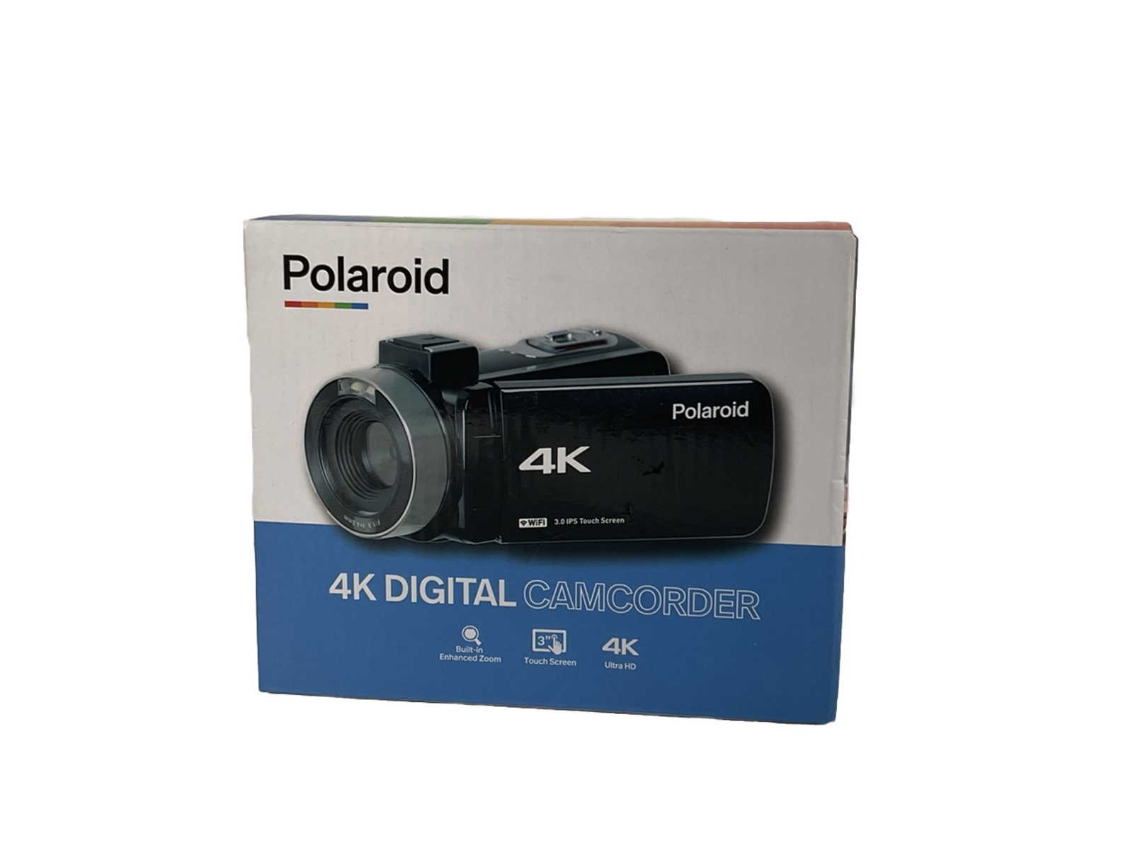 Polaroid 4K 18X Zoom Touch Screen WiFi Camcorder Black for sale