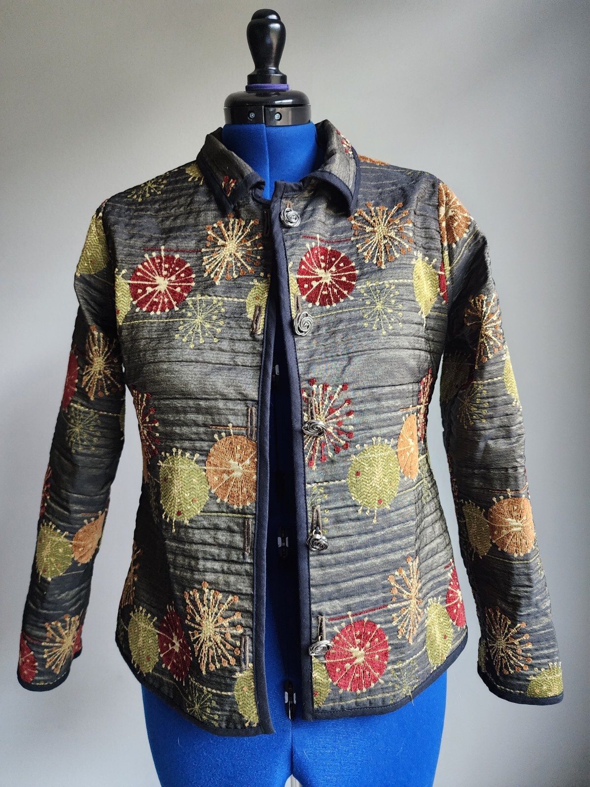 Reversible Fall Boho Tapestry Jacket Artisanal Bu… - image 15