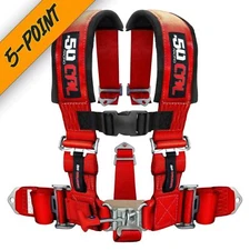 RED 5 Point Safety Harness 2 Inch Seat Belt UTV RZR Sand Rail 4x4 Rock Crawler