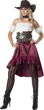 Adult Saloon Gal Western Can Can Girl Costume 