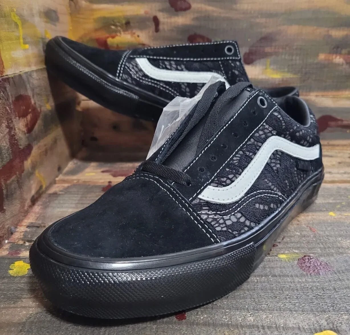 Pizzo vans premier skate collab pizzo raro pelle scamosciata da parete edizione limitata