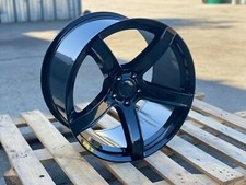 20x11 5x115 Et0 Flow Formed 5-spoke Gloss Black Rims Fit Dodge Charger Widebody