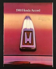 1980 Honda Accord LX 4 Door Sedan Vintage Dealer Sales Ad Promo Booklet Car Auto