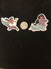 Disney Stickers - Aladdin, Jasmine lot of 2 Stickers