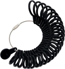 Plastic Ring Sizer Set Finger Size Measure Tool 1-13 W/Half Sizing Rings, 27 Pcs